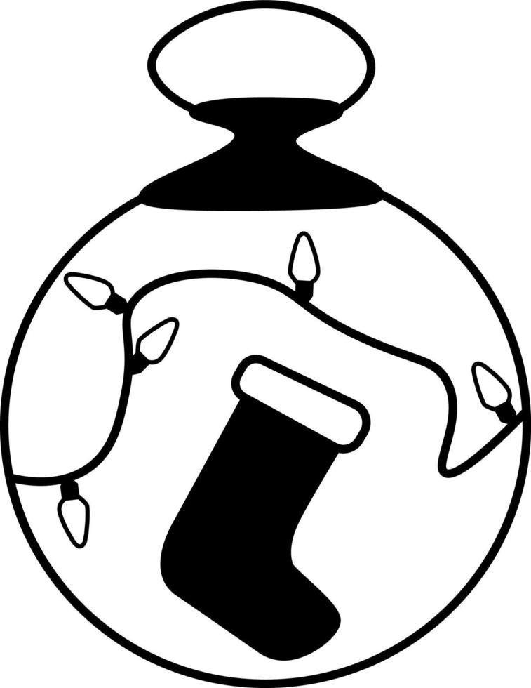 árbol pelota línea icono. Navidad decoración vector ilustración aislado en blanco. árbol globo contorno estilo diseño, diseñado para web y aplicación vector ilustración