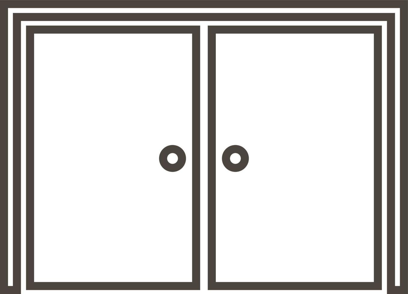 Door, icon in trendy outline style isolated on white background. Door symbol for your web site design, logo, app, UI. Vector illustration, EPS10. - Vector on white background