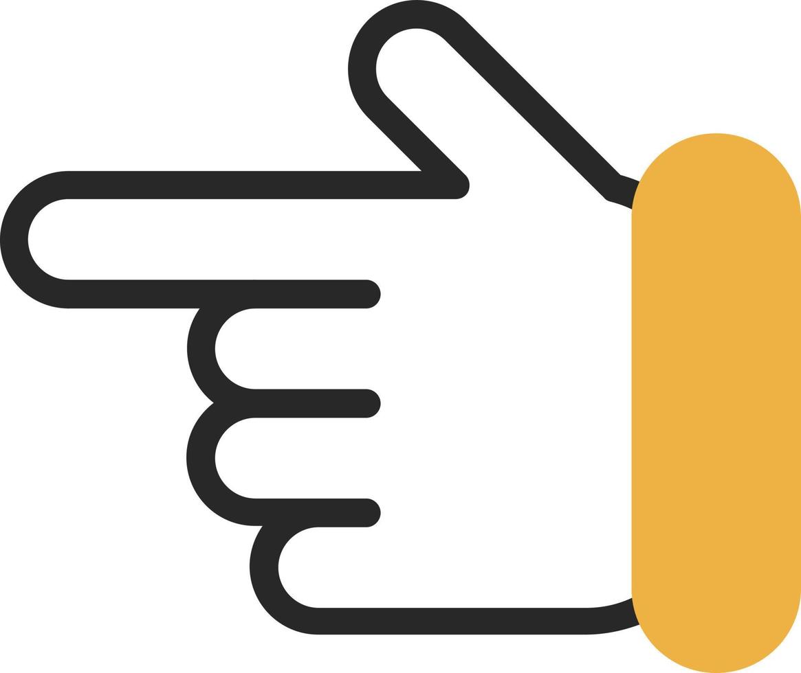 Hand Point Left Vector Icon Design