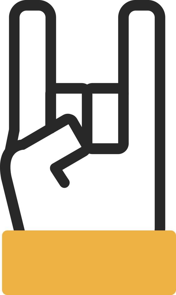 Hand Rock Vector Icon Design