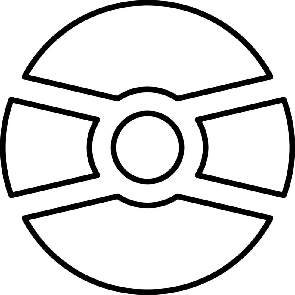 Line vector icon cd, disk, dvd. Outline vector icon on white background