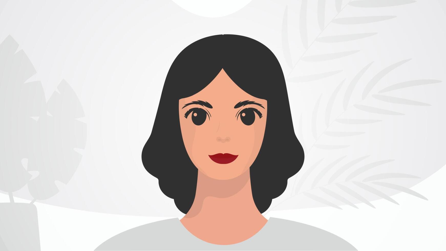 Poster with a girl close-up. The concept of the movement for the empowerment of women. Cartoon style. vector