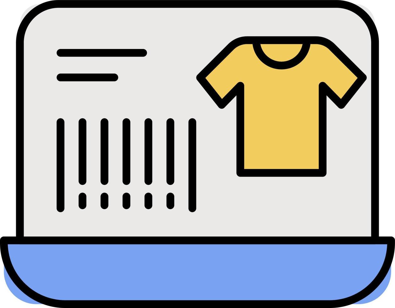 Buy shirt online shopping icon. Cartoon of buy shirt online shopping vector icon for web design isolated on white background.