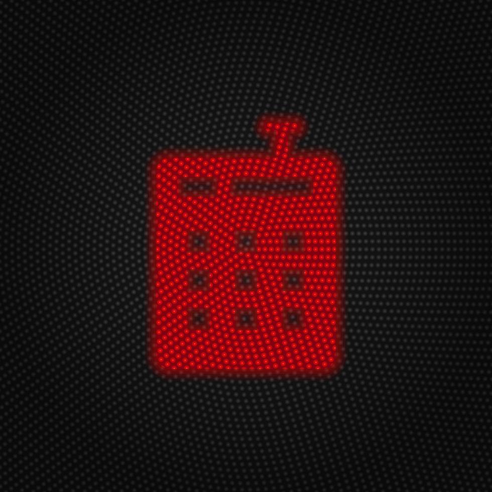 Cashbox vector Light red color retro style vector icon on white background
