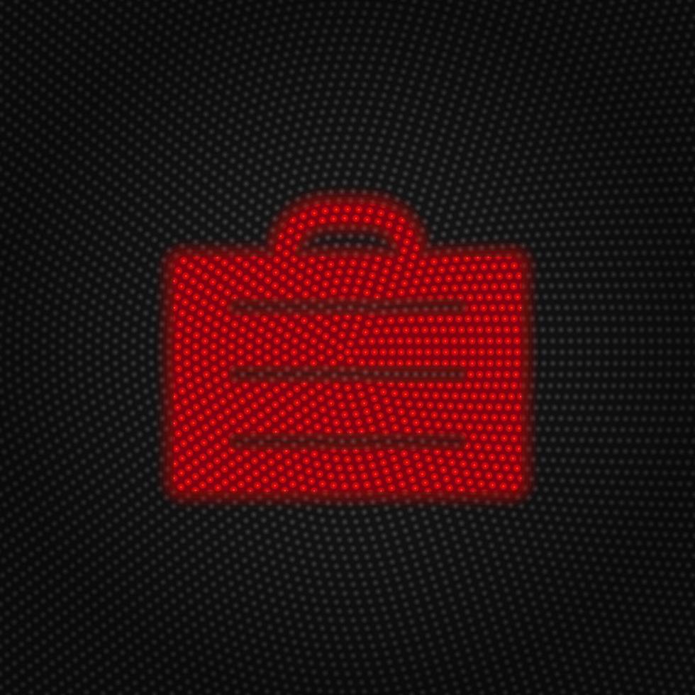 Briefcase, business, product vector Light red color retro style vector icon on white background
