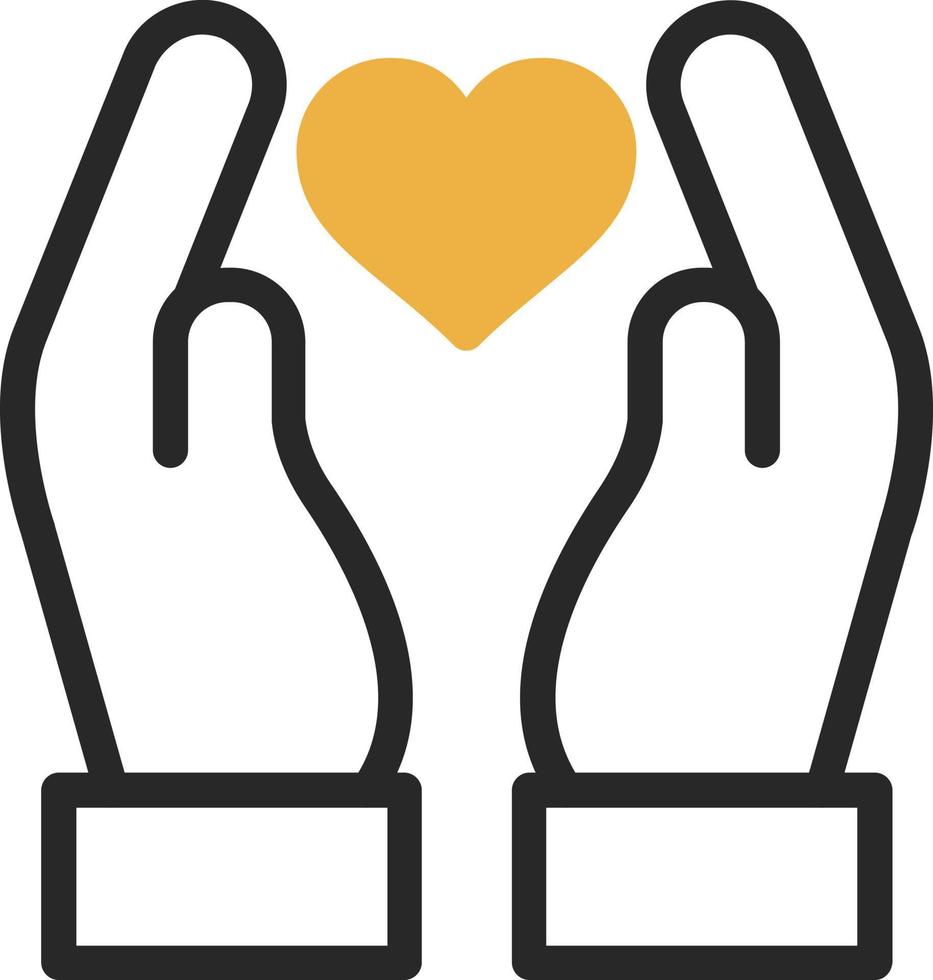 Hand Holding Heart Vector Icon Design