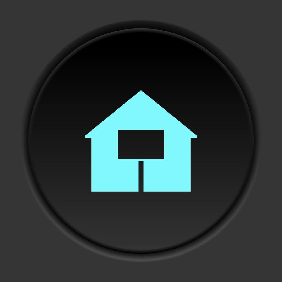 Round button icon, Card, transport, travel. Button banner round, badge interface for application illustration on dark background vector