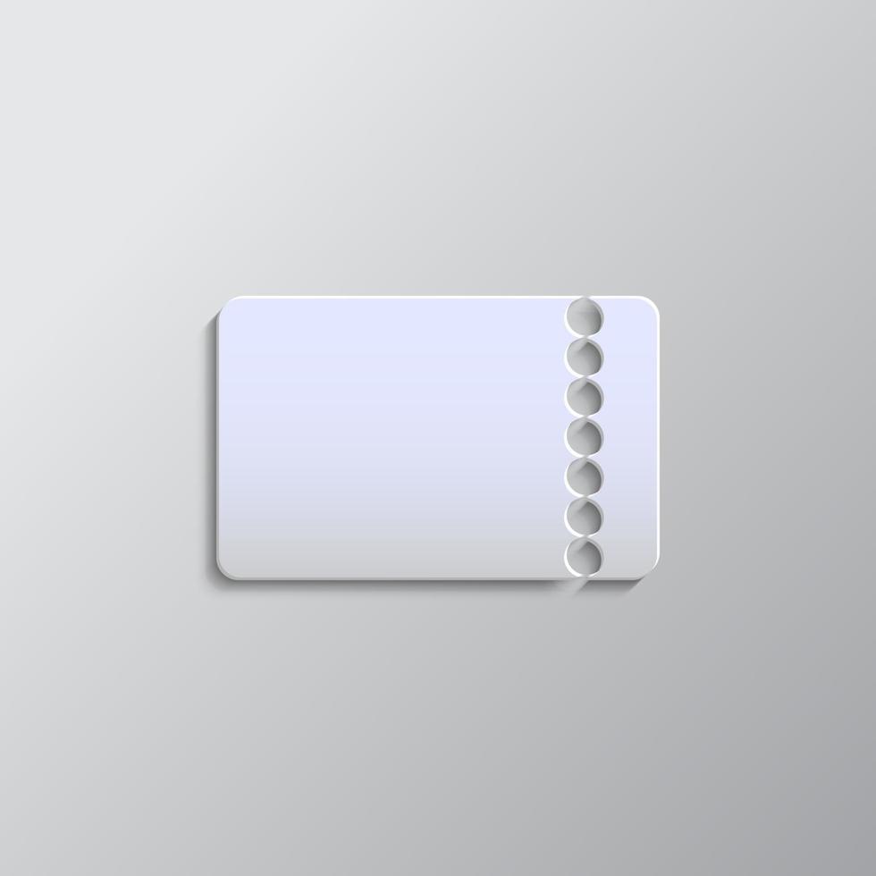 Grey color vector background- Paper style vector icon, ticket paper style, icon