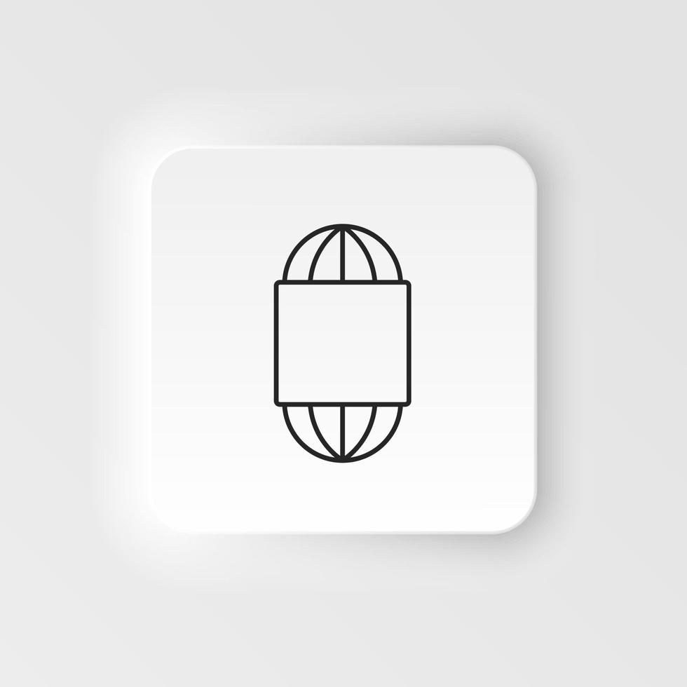 Textile thread, thread wool icon. Simple element illustration natural concept. Textile thread, thread wool icon. Neumorphic style vector icon on white background