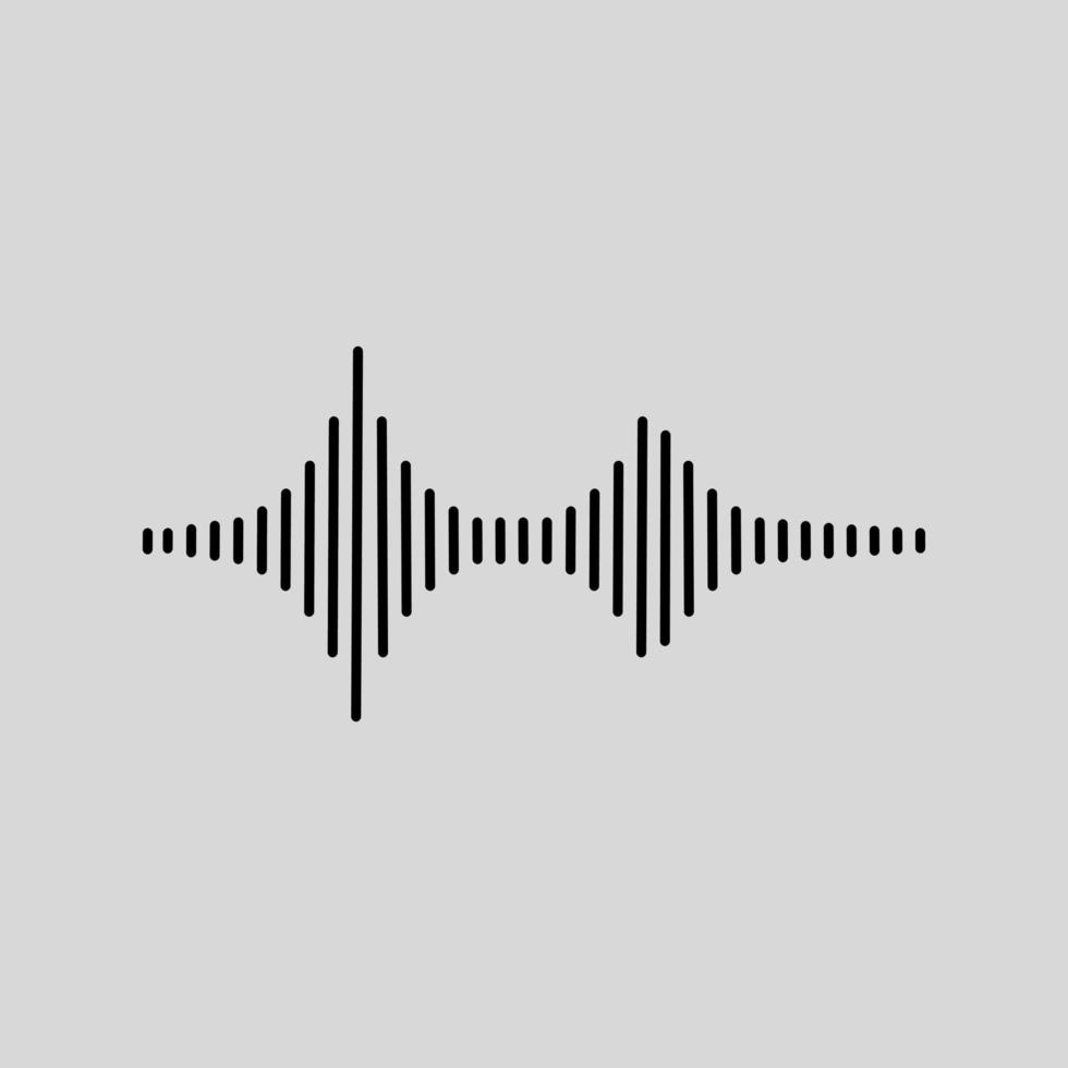 Sound wave abstract background in monochrome color. vector