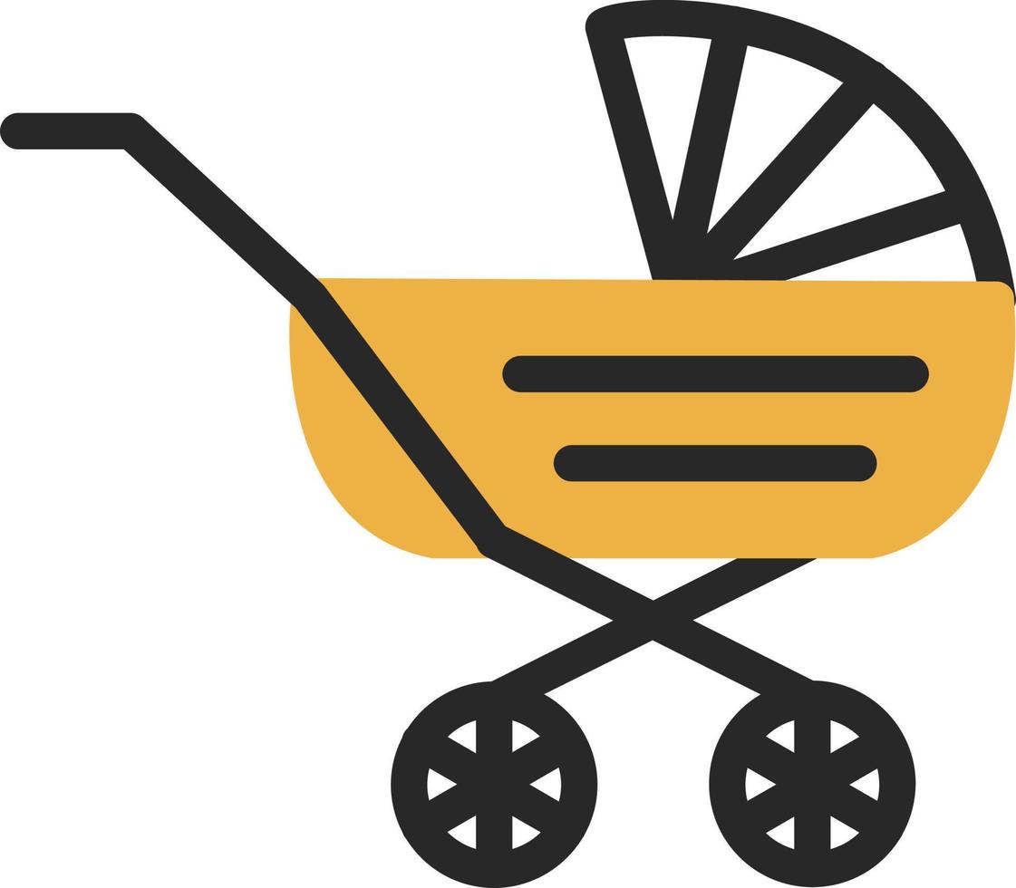 Baby Carriage Vector Icon Design