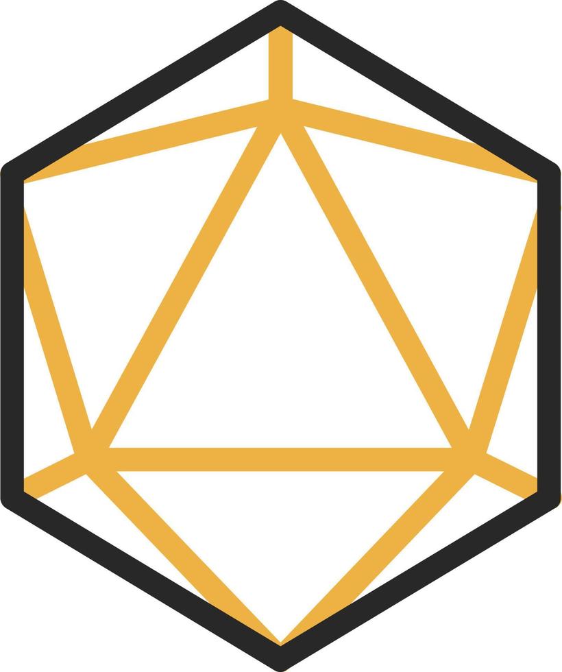 Dice D20 Vector Icon Design