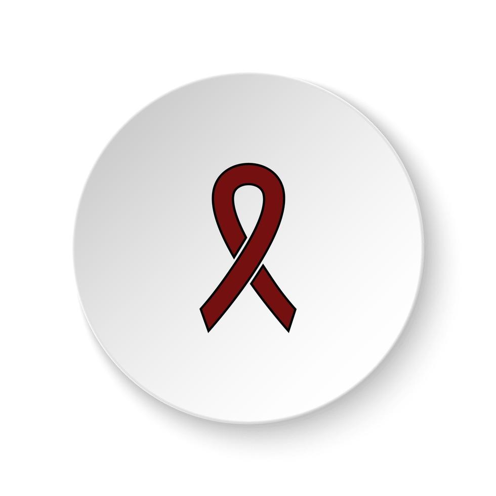 Round button for web icon, Diseases, cancer, medicine. Button banner round, badge interface for application illustration on white background vector