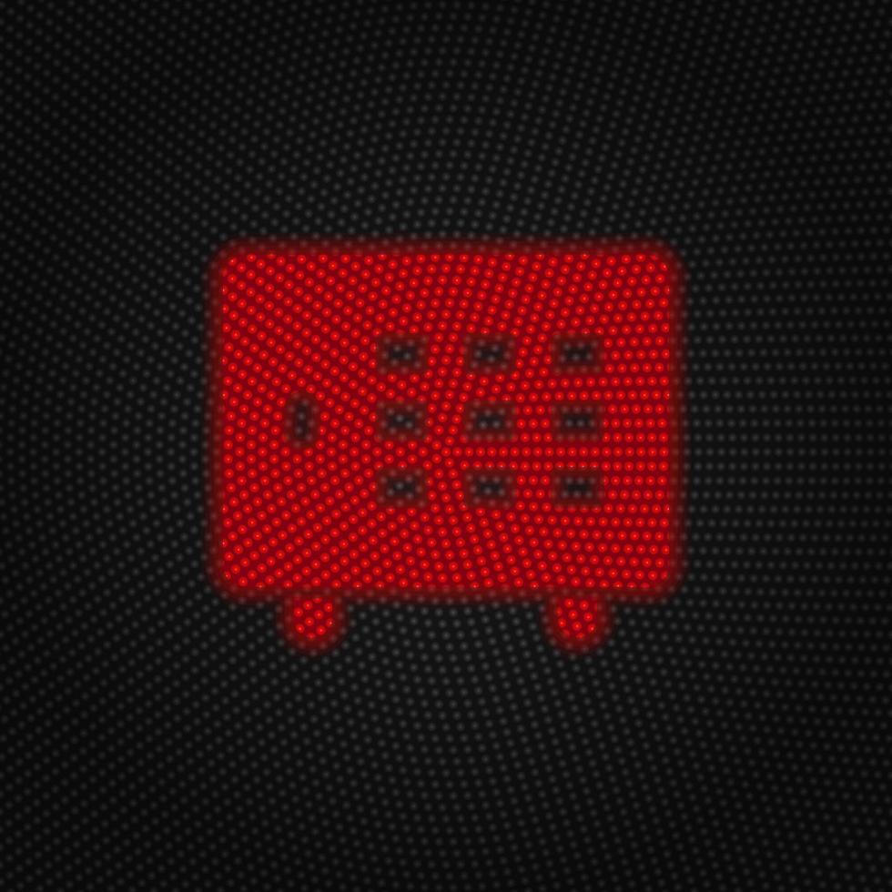 Deposit, money, strongbox vector Light red color retro style vector icon on white background