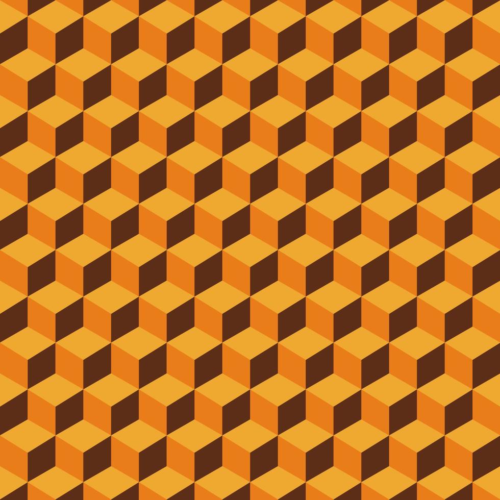 Retro cube pattern abstract background. vector