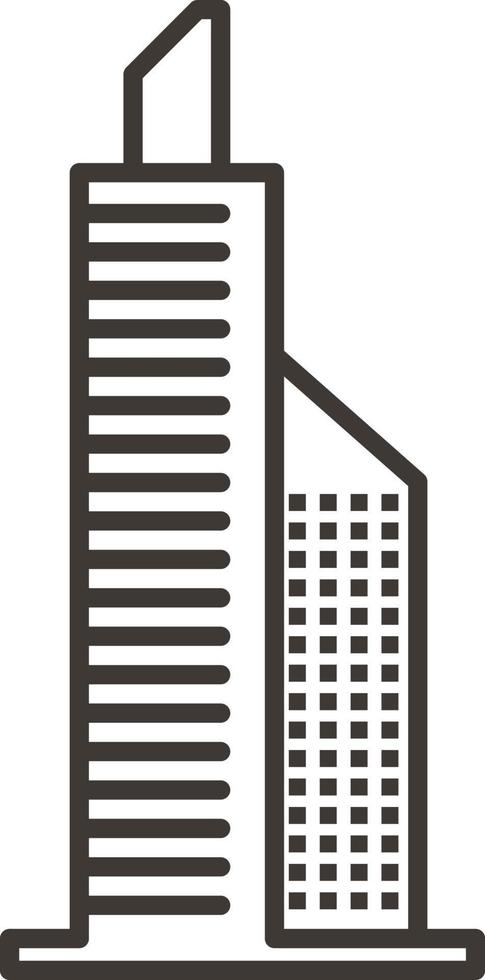 edificio, describir, icono - edificio vector icono en blanco antecedentes