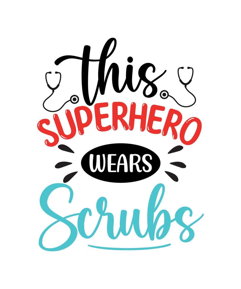 This superhero wears scrubs.eps vector