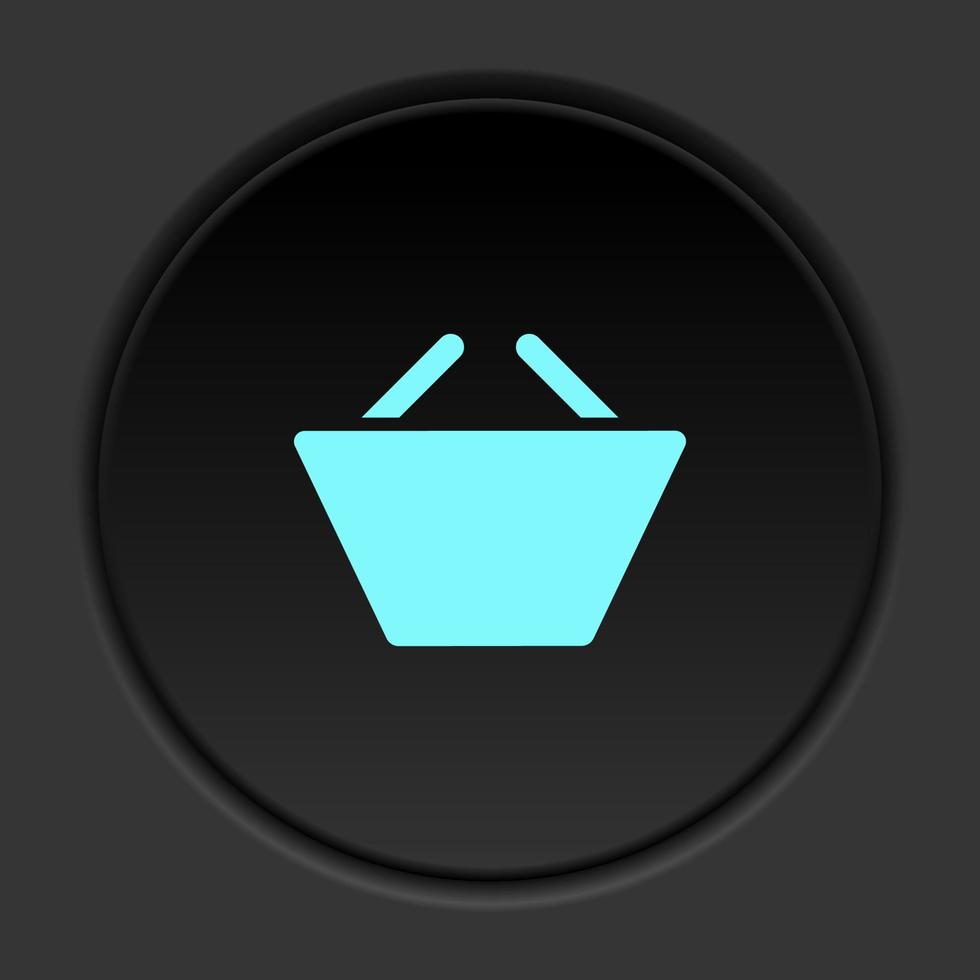 Round button icon, Deposit, open, safe. Button banner round, badge interface for application illustration on dark background vector