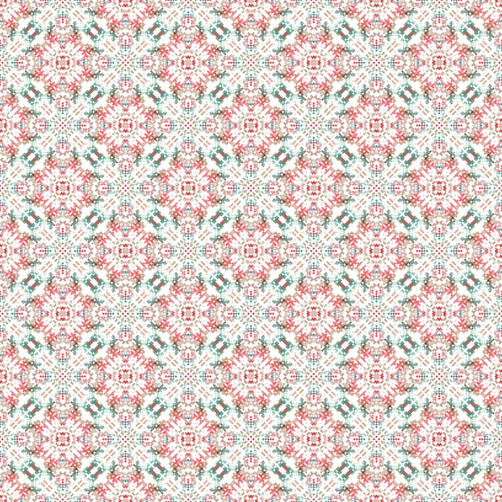 Decorative background made of small squares. The rich decoration of abstract patterns for construction of fabric or paper. vector