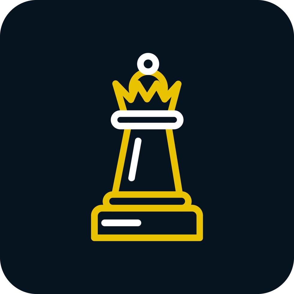 diseño de icono de vector de reina de ajedrez