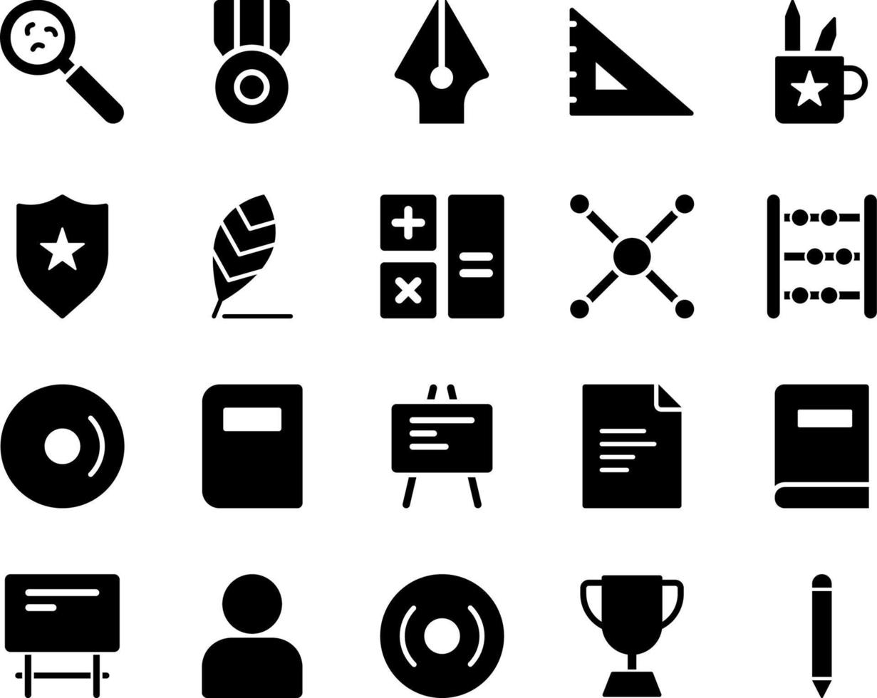 School and Education Icons set. pencil. Vector Illustration Set Of Simple Training Icons. Elements Presentation, Demonstration, University on white background