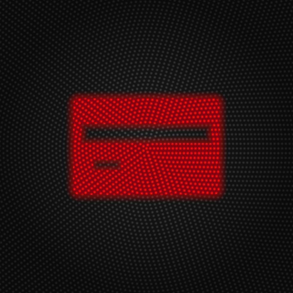 Card, credit, money vector Light red color retro style vector icon on white background