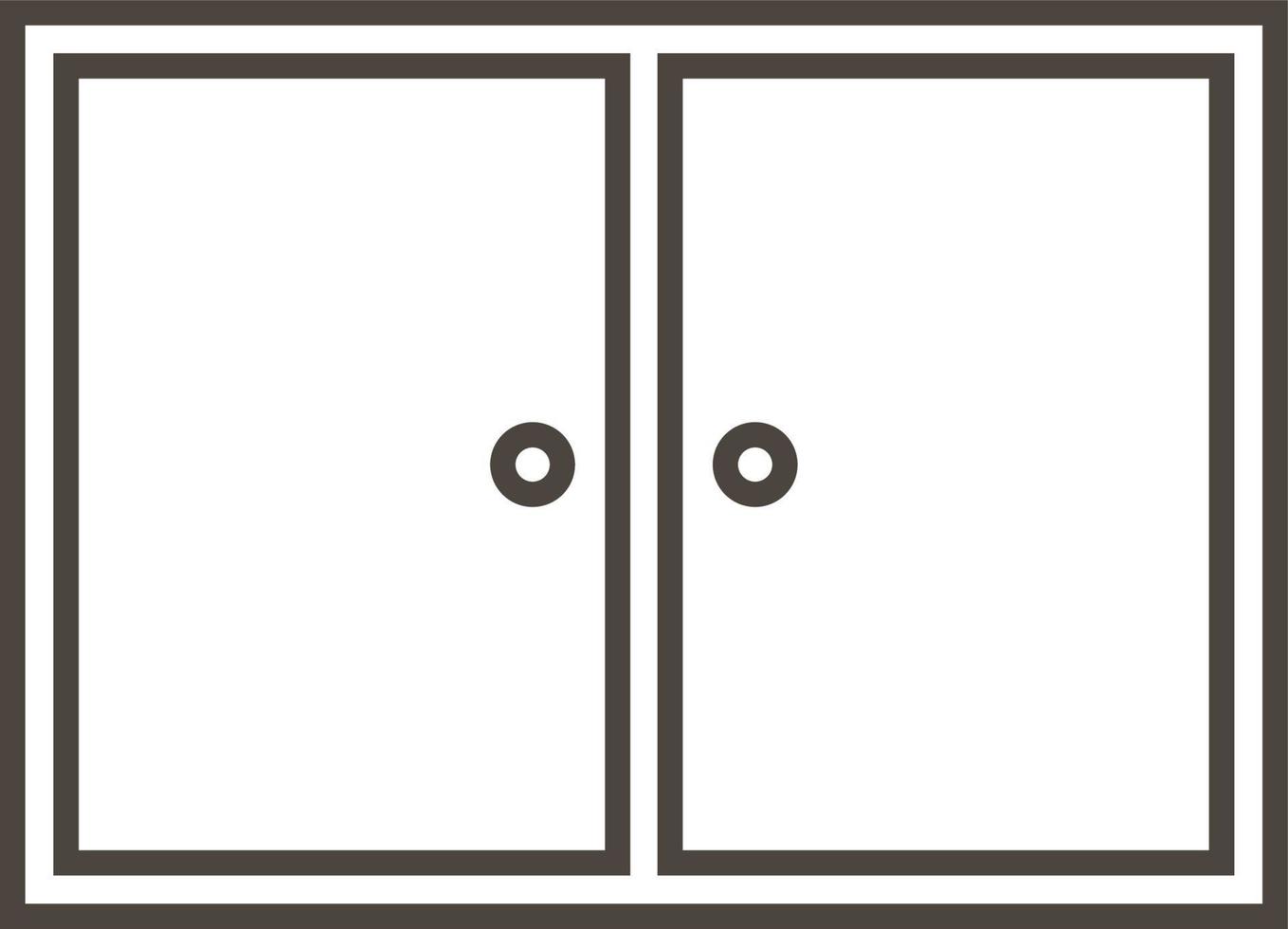 Door, icon in trendy outline style isolated on white background. Door symbol for your web site design, logo, app, UI. Vector illustration, EPS10. - Vector on white background