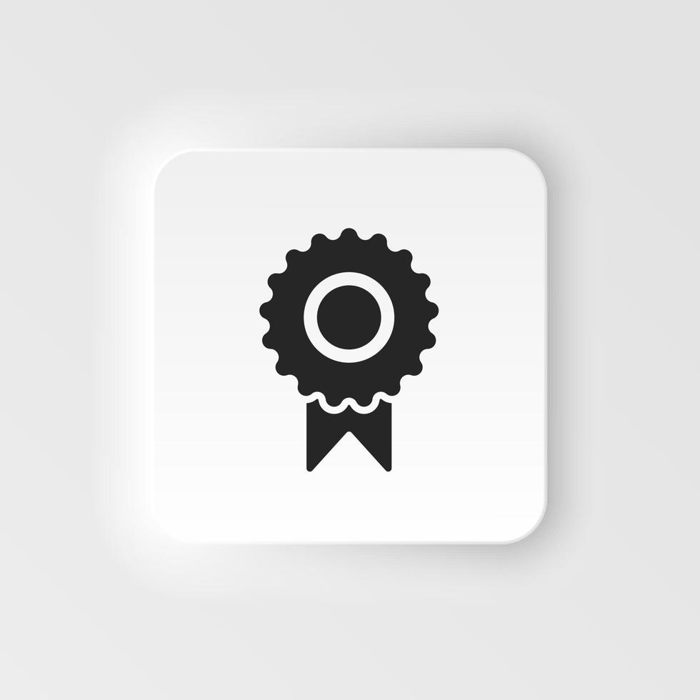 Certificate, guarantee, license neumorphic style vector icon. Simple element illustration from UI concept. Certificate, guarantee, license neumorphic style vector icon