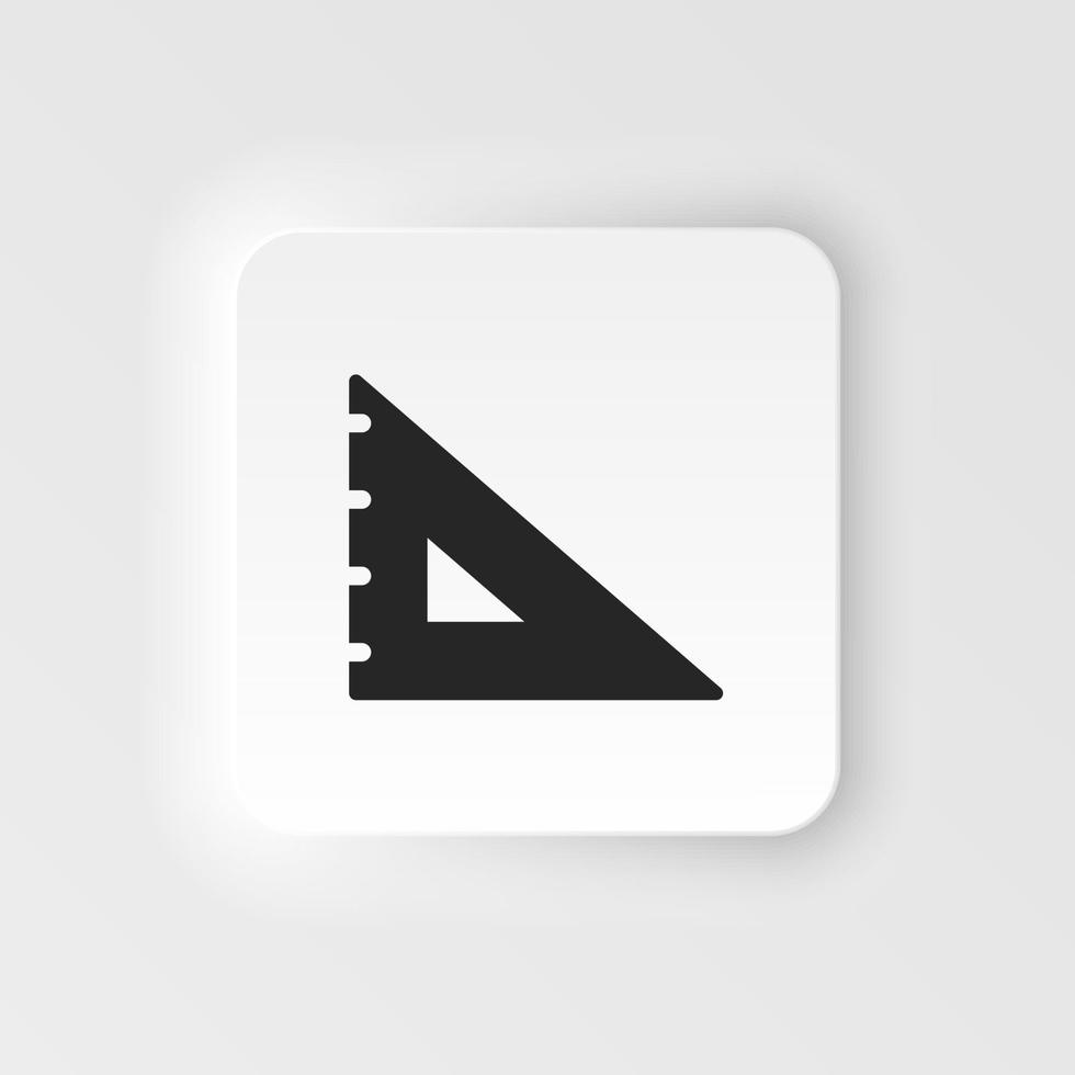 Degree square, drafting, geometry tool icon - Vector. Simple element illustration from UI concept. Degree square, drafting, geometry tool icon neumorphic style vector icon .