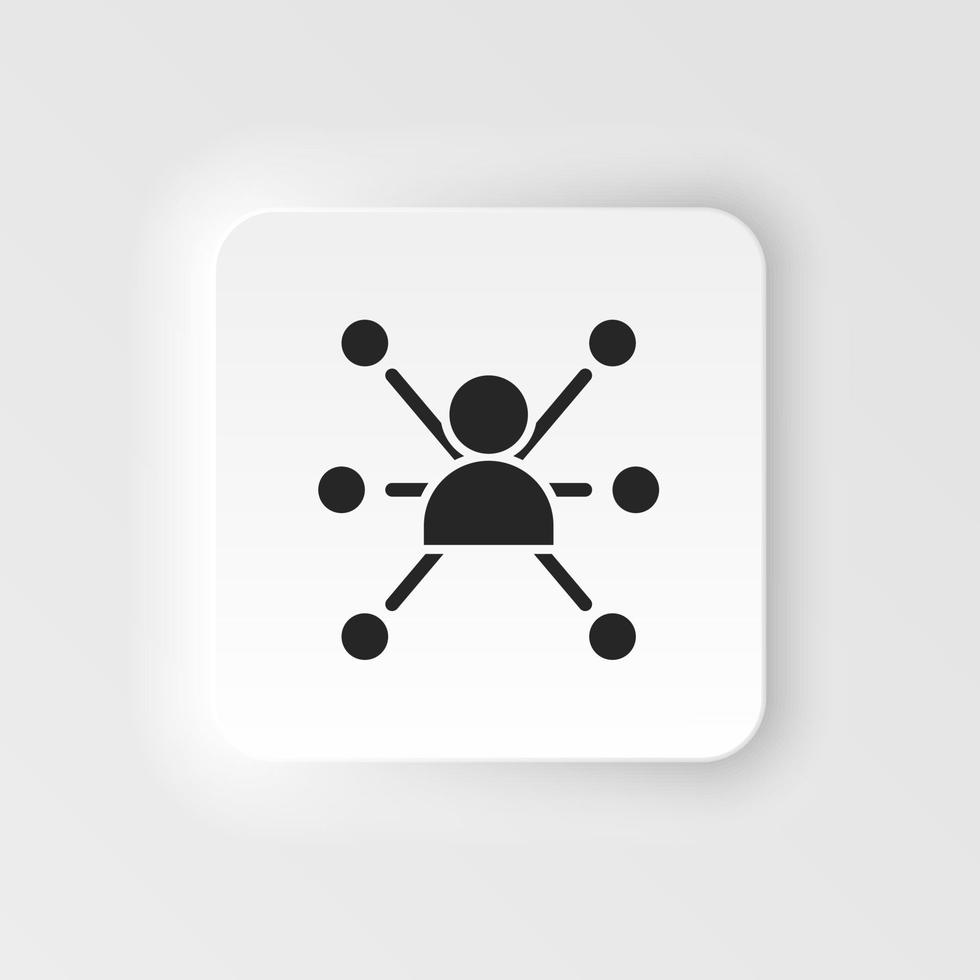 Business, network, product neumorphic style vector icon. Simple element illustration from UI concept. Business, network, product neumorphic style vector icon. Finance concept vector illustration. .