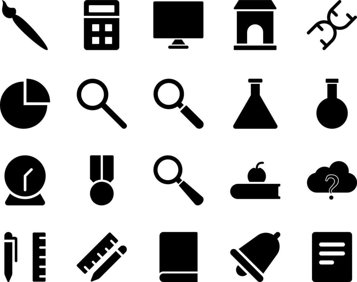 School and Education Icons set. document. Vector Illustration Set Of Simple Training Icons. Elements Presentation, Demonstration, University on white background