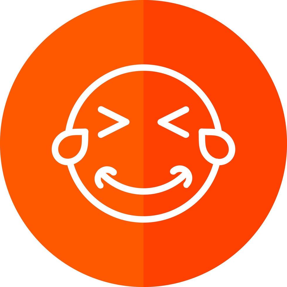 Grin Squint Tears Vector Icon Design