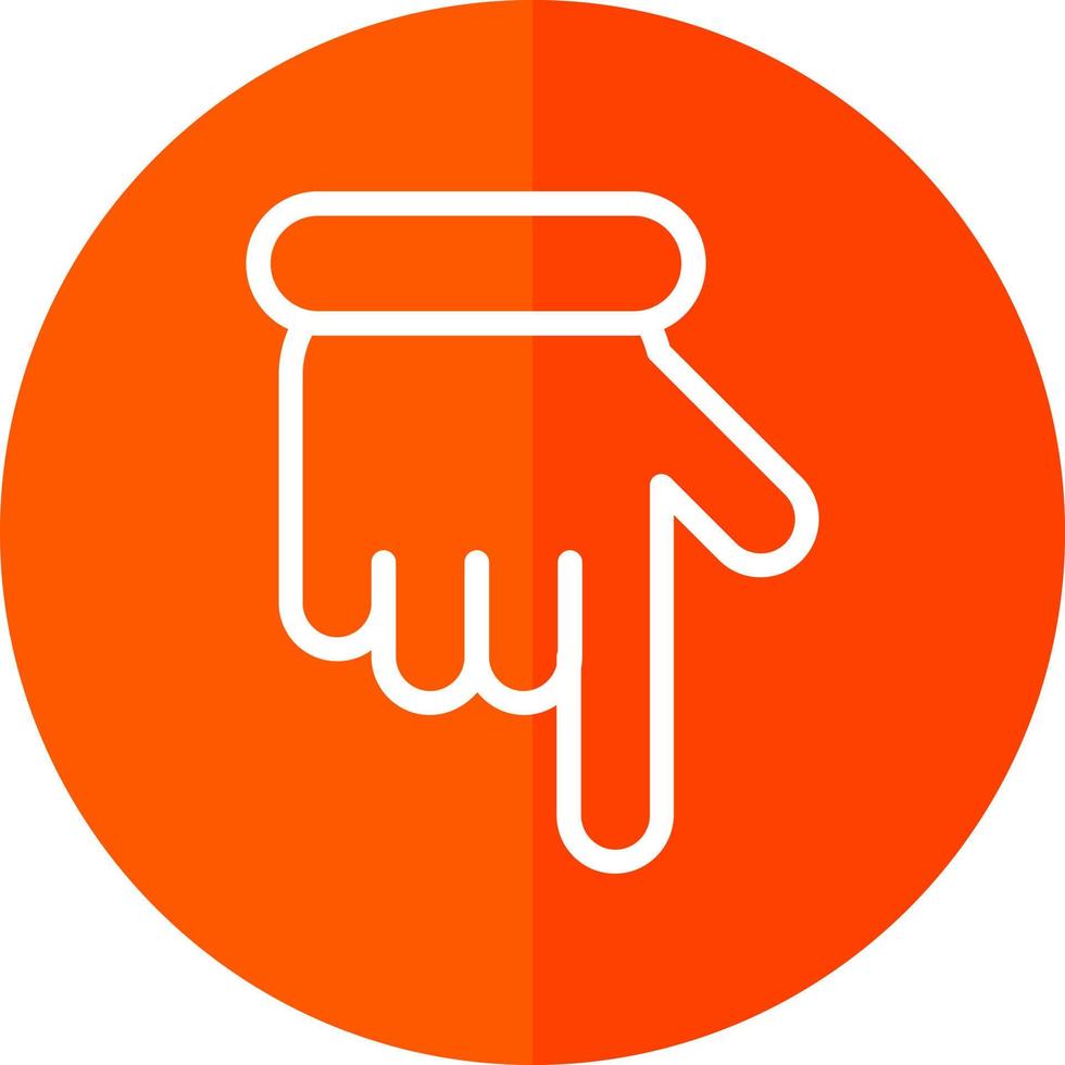 Hand Point Down Vector Icon Design