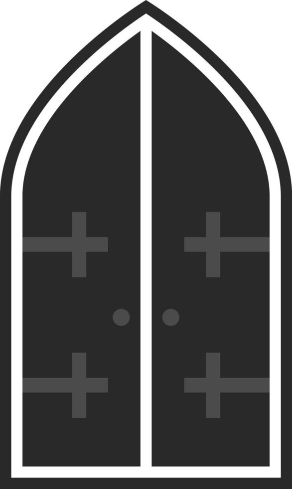 Church, door, icon in trendy flat style isolated on white background. Door symbol for your web site design, logo, app, UI. Vector illustration, EPS10. - Vector on white background