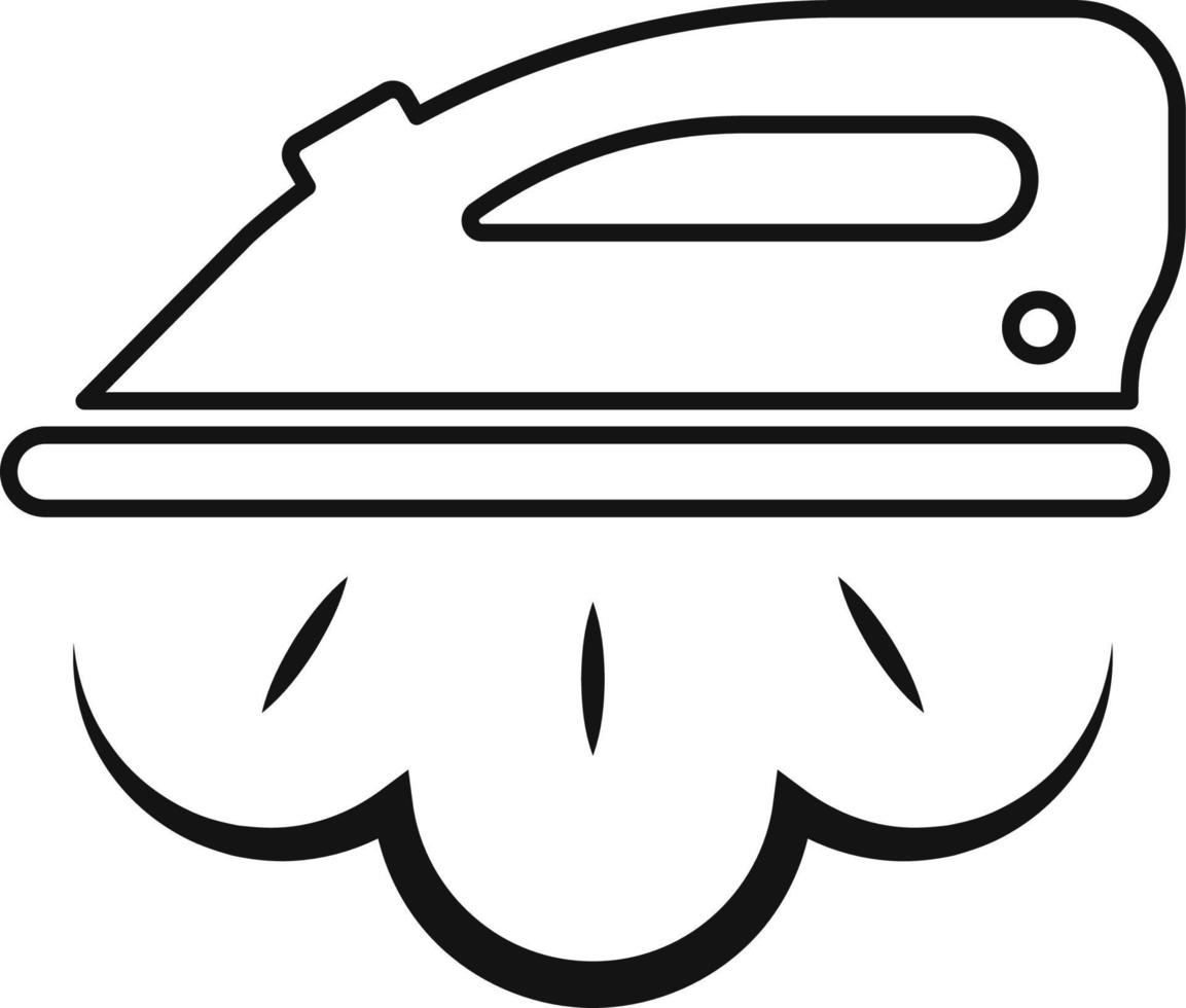 Line vector icon ironing, steaming . Outline vector icon on white background