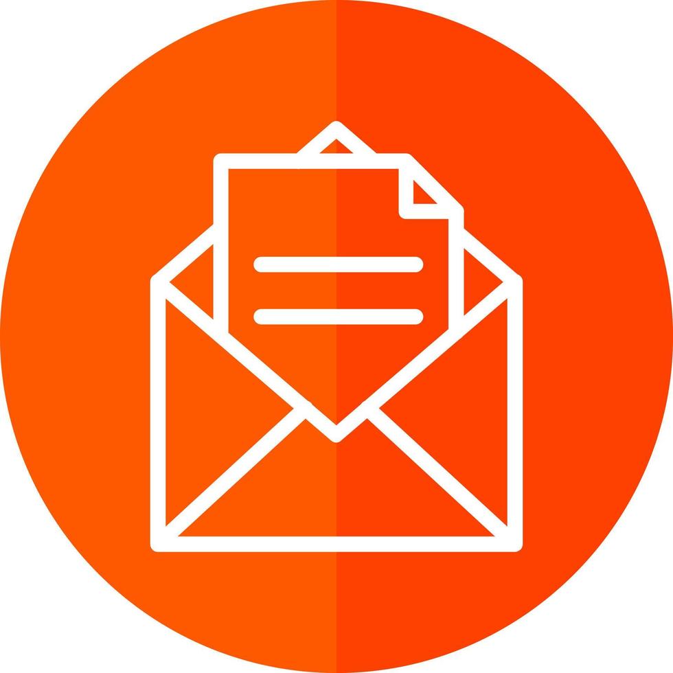 Envelope Open Text Vector Icon Design