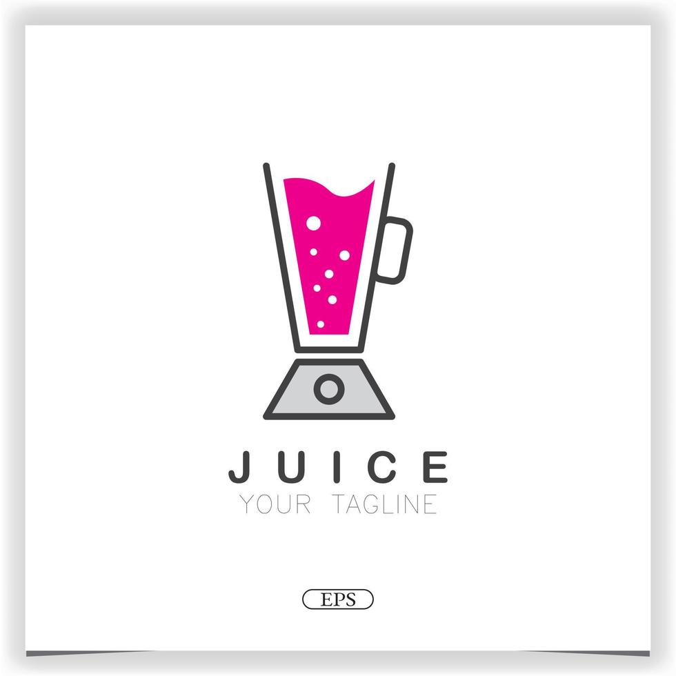 juice blender logo premium elegant template vector eps 10