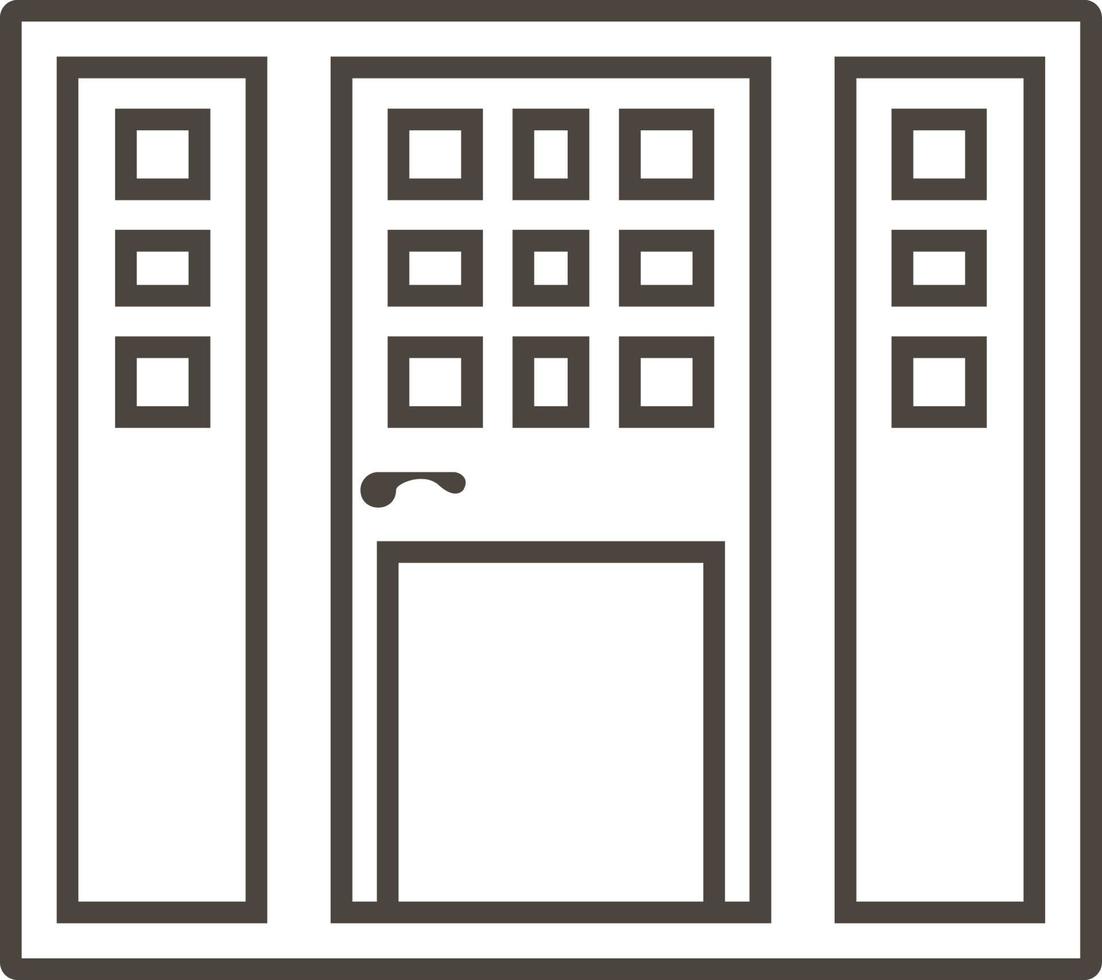Door, icon in trendy outline style isolated on white background. Door symbol for your web site design, logo, app, UI. Vector illustration, EPS10. - Vector on white background