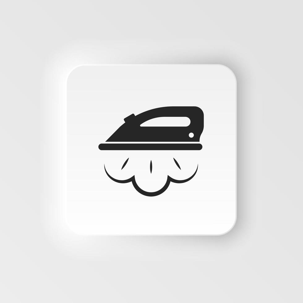 Ironing icon. Ironing linear symbol design from Cleaning collection. Simple outline element neumorphic style neumorphic style vector icon illustration on white background. .