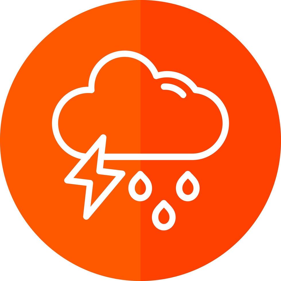 Cloud Showers Heavy Vector Icon Design