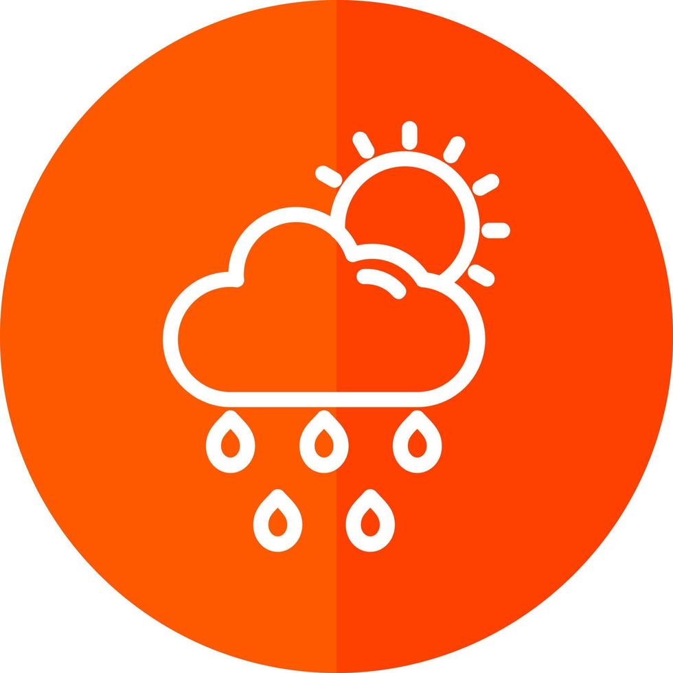 Cloud Sun Rain Vector Icon Design
