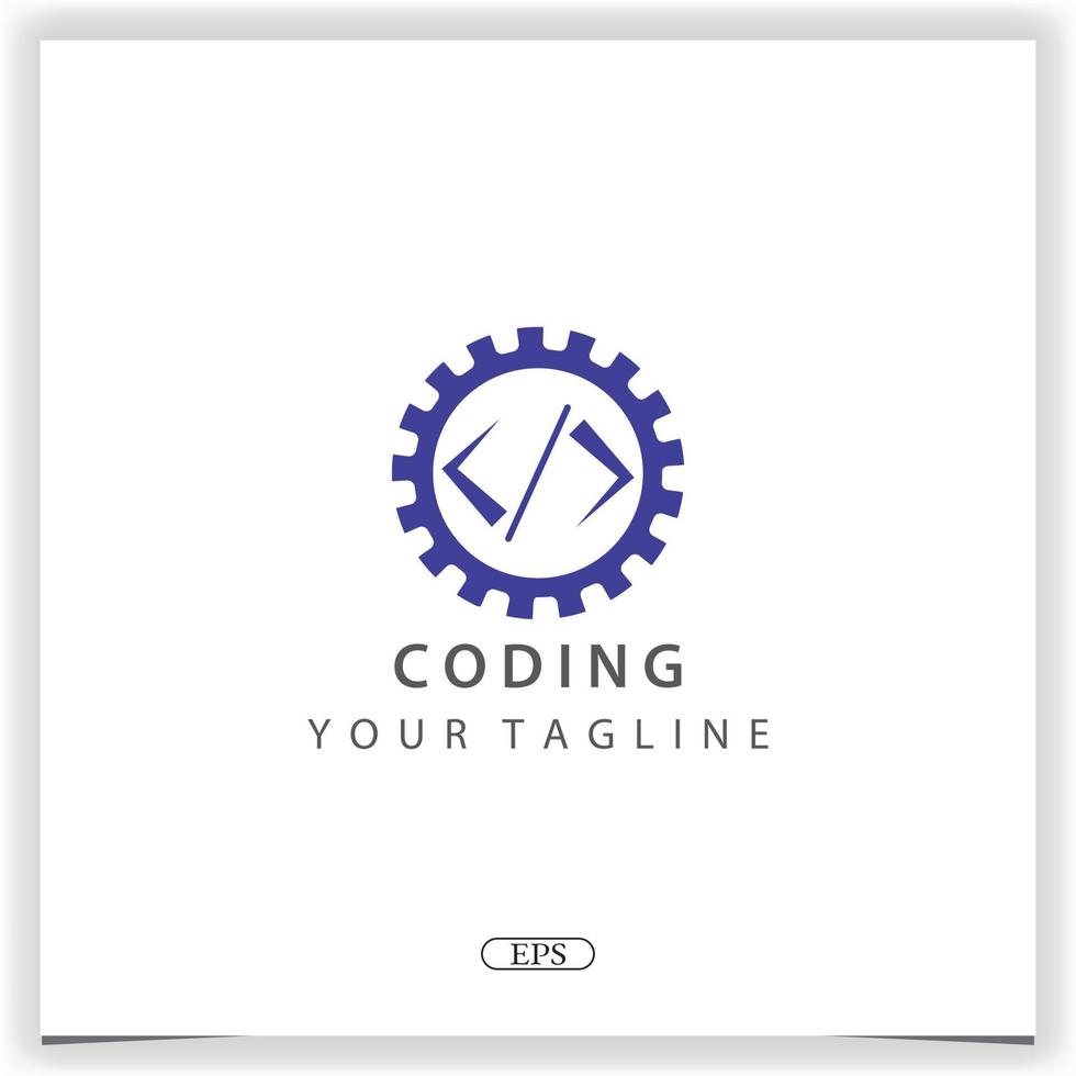gear coding or programmer logo premium elegant template vector eps 10