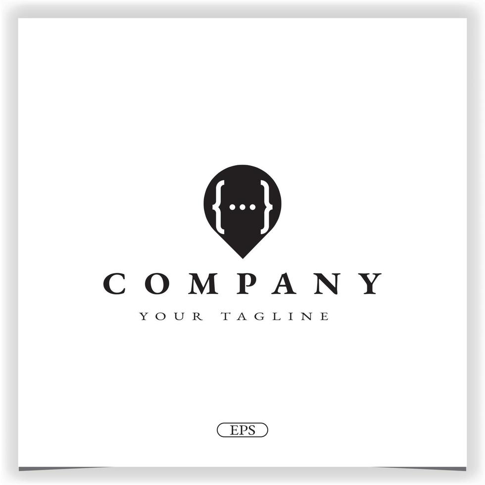 pin coding or programmer logo premium elegant template vector eps 10