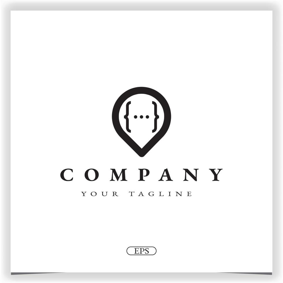 pin coding or programmer logo premium elegant template vector eps 10