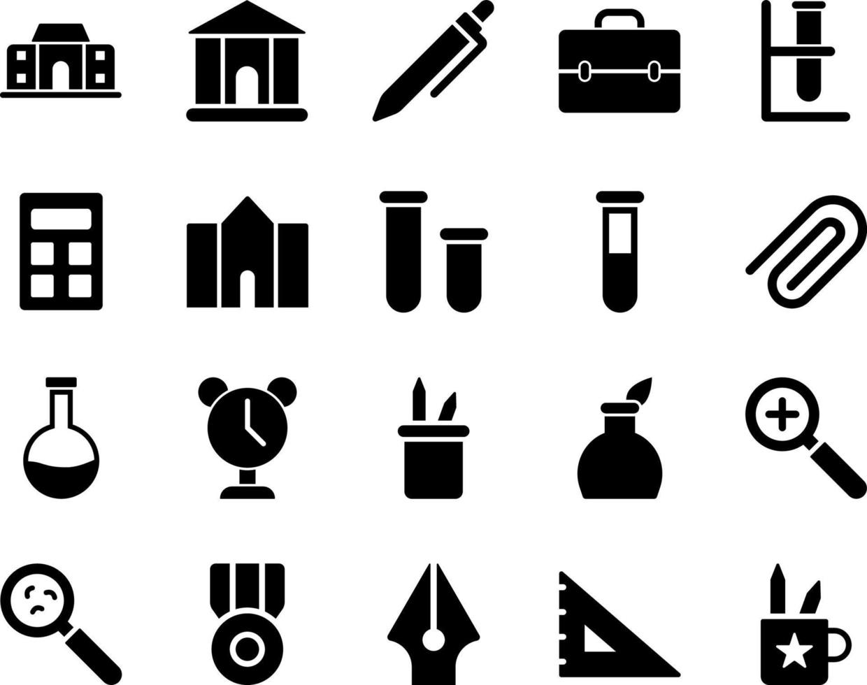 School and Education Icons set. desk organizer. Vector Illustration Set Of Simple Training Icons. Elements Presentation, Demonstration, University