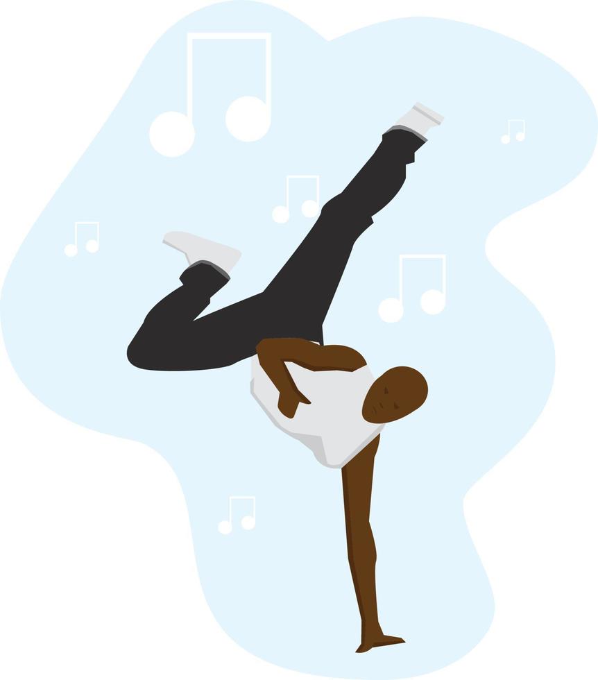 afro hombre bailando ilustración - vector. vector