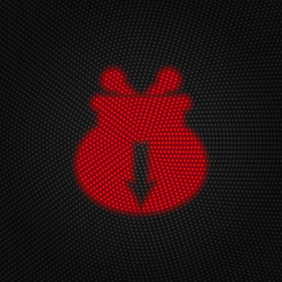 Money, payment, wallet vector Light red color retro style vector icon on white background