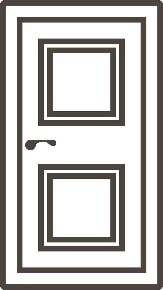 Door, icon in trendy outline style isolated on white background. Door symbol for your web site design, logo, app, UI. Vector illustration, EPS10. - Vector on white background