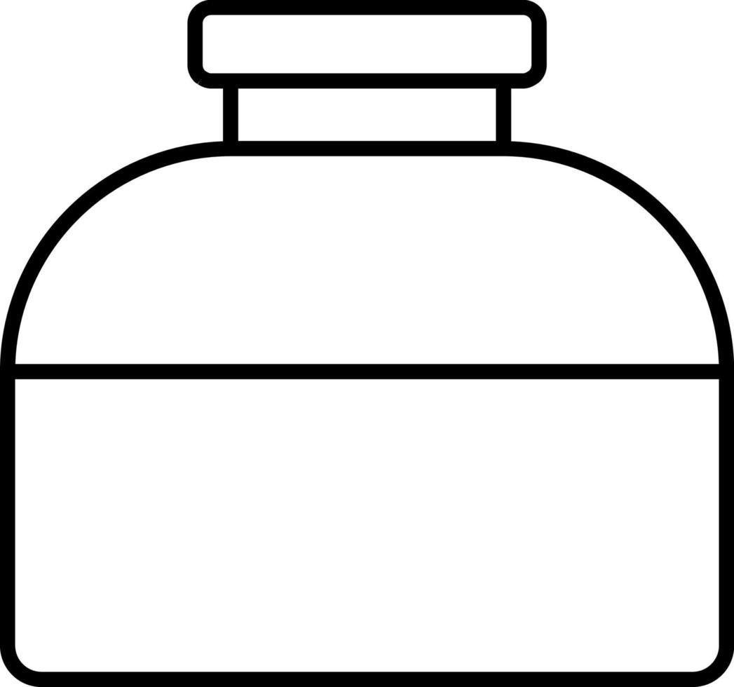 Line vector icon ink, bottle. Outline vector icon on white background