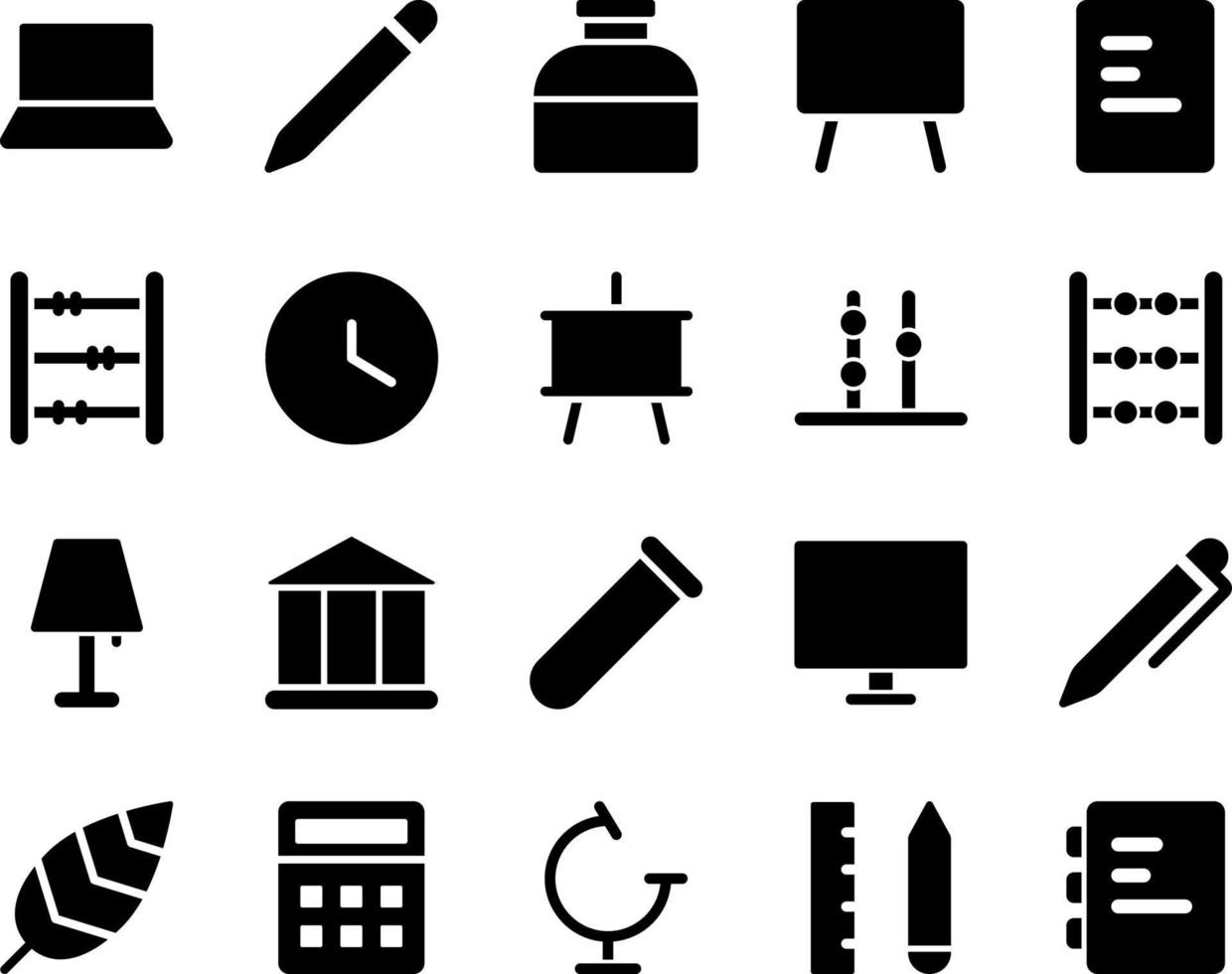 School and Education Icons set. document. Vector Illustration Set Of Simple Training Icons. Elements Presentation, Demonstration, University on white background